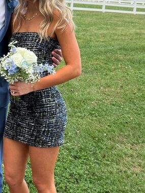 Blue mini dress